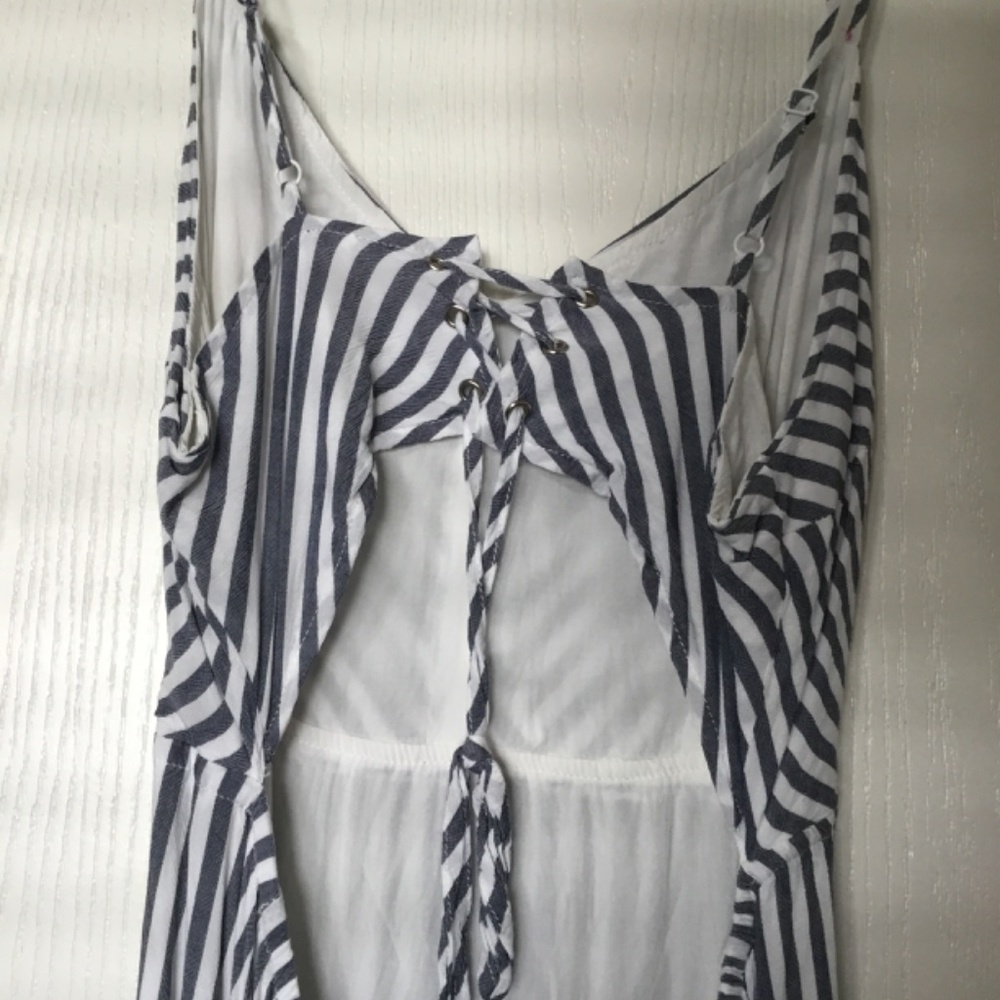 NWOT Mustard Seed Striped Dress with open back - Picture 4 of 5